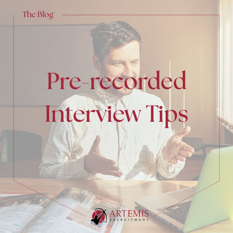 Pre-recorded Interview Tips news item at Artemis Recruitment Consultants